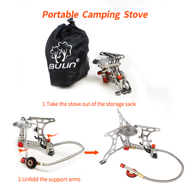 Mini estufa de gas portátil ligera para acampar para picnic 